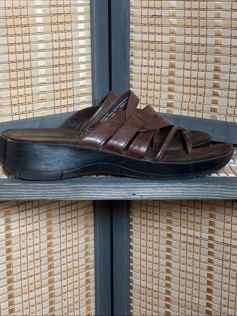 BareTraps Brown Multi-Strap Slide Sandals - Picture 2 of 3